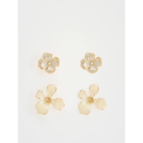 Reserved Zestaw kolczyków z motywem kwiatów 910CO-05X