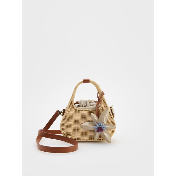 Reserved Pleciona torebka koszyk z zawieszką 416CN-12X