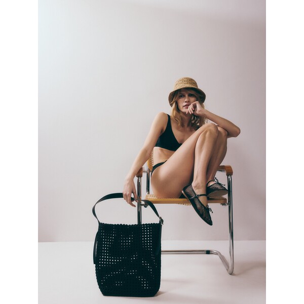 Reserved Torebka z plecionego materiału 345CN-99X