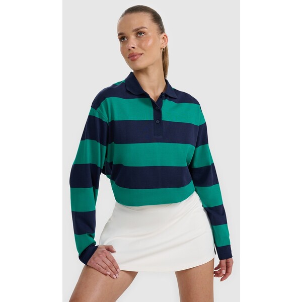 4F Longsleeve oversize damski - zielony