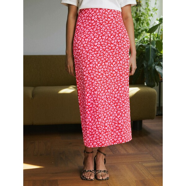 Sinsay Spódnica z kwiatowym printem i ozdobnym rozcięciem u dołu 145AC-MLC