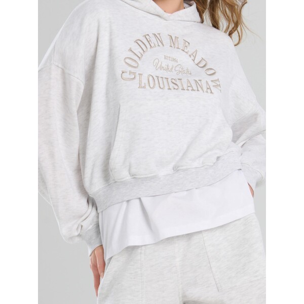 Sinsay Bluza hoodie z haftowanym napisem 833EX-09M