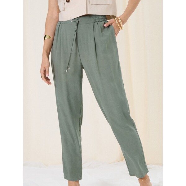 Sinsay Wiskozowe spodnie carrot 670DA-79X