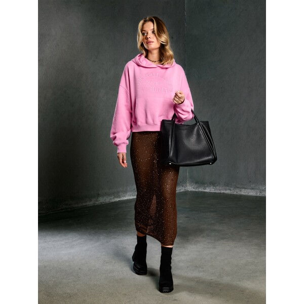 Sinsay Bluza hoodie z haftowanym napisem 833EX-30X