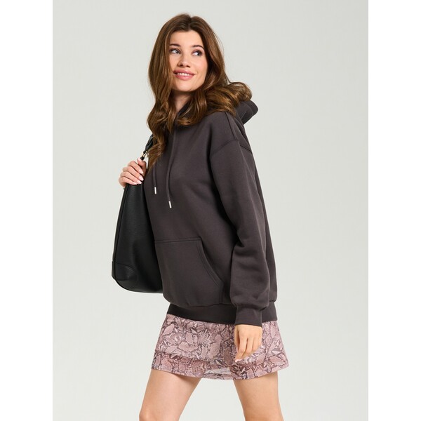 Sinsay Gładka bluza z kapturem basic 830EX-90X