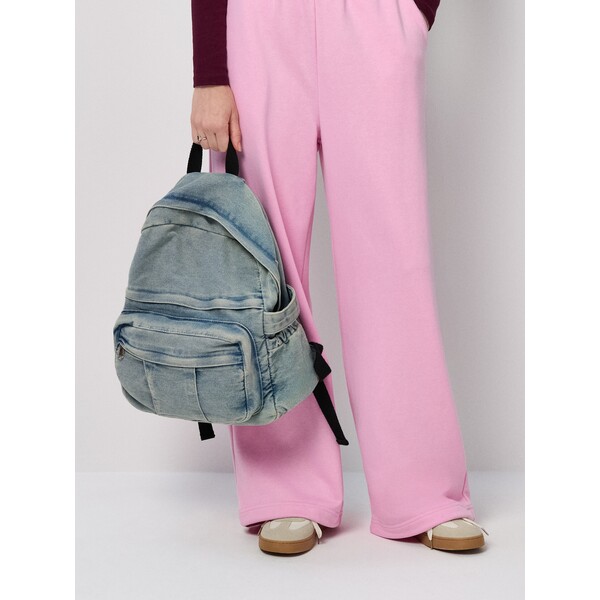 House Jeansowy jasnoniebieski plecak z kieszeniami 064GQ-MLC