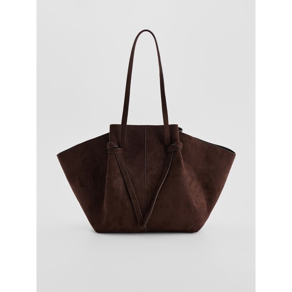 House Brązowa torba shopper z imitacji zamszu 133GQ-88X