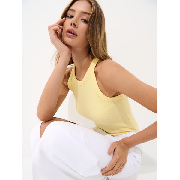 Mohito Żółty top z dodatkiem modalu 651HE-10X