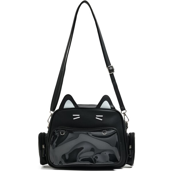Cropp Czarna torebka z kocimi naszywkami 340DC-99X