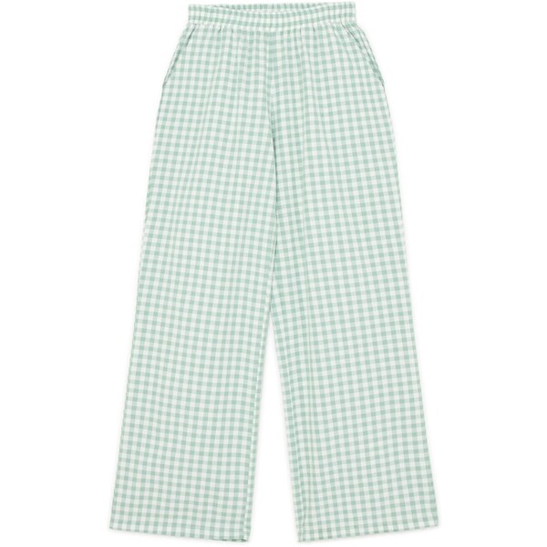 Cropp Zielone spodnie straight w kratę 154CV-07P