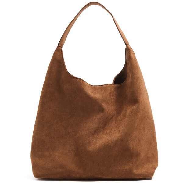 Cropp Duża brązowa torebka hobo 319DC-88X