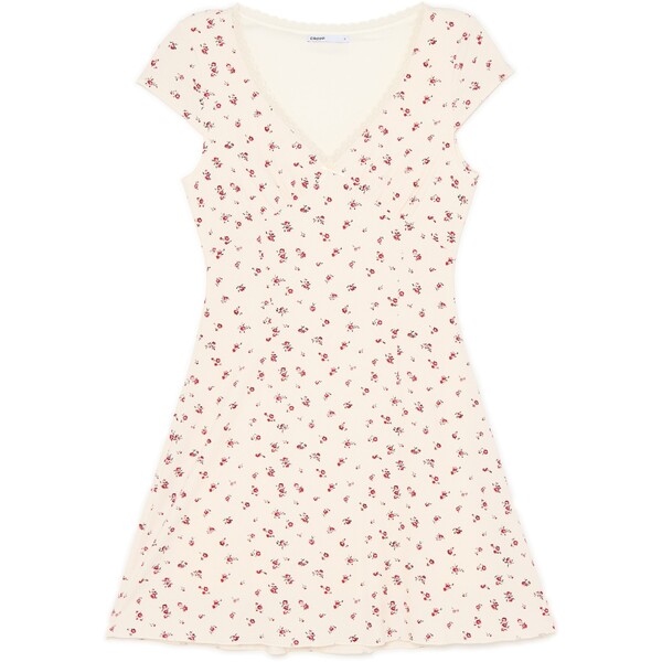 Cropp Sukienka mini w czerwone kwiaty 317FO-33M