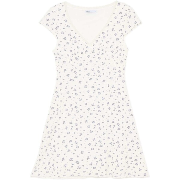 Cropp Sukienka mini w niebieskie kwiaty 317FO-05M