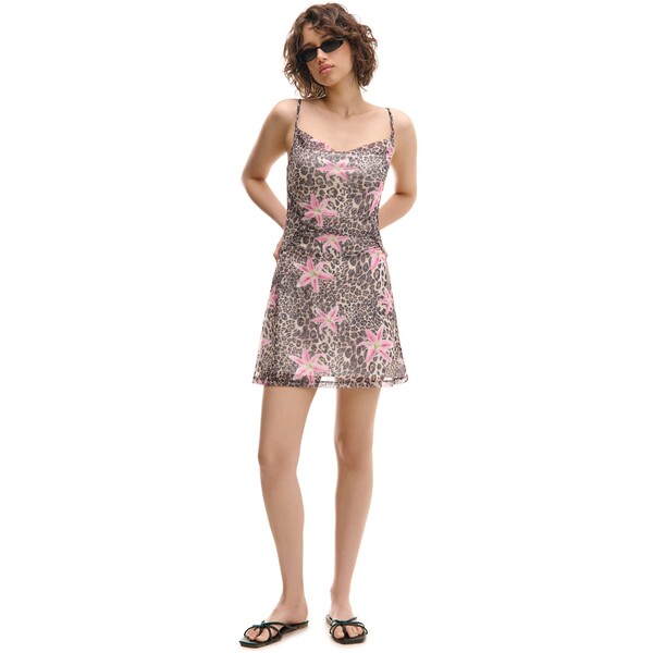 Cropp Wzorzysta sukienka na ramiączkach 468CT-MLC