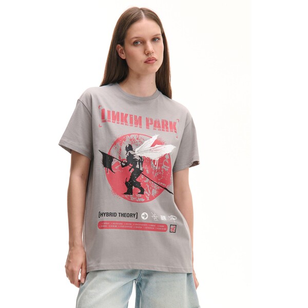 Cropp T-shirt oversize z motywem Linkin Park 811CU-09M
