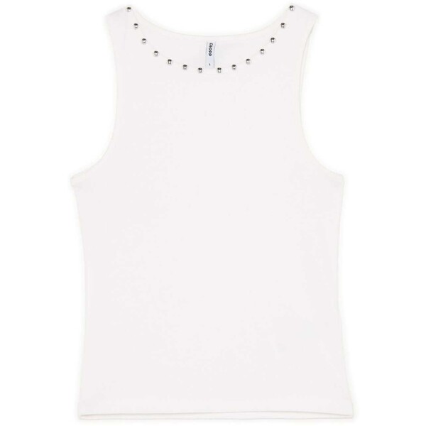 Cropp Prążkowany top z dżetami 069FM-00X