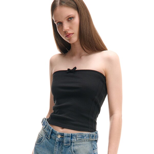 Cropp Czarny top typu tuba 783CU-99X