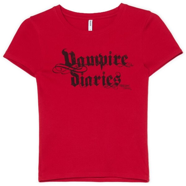 Cropp Czerwony T-shirt Pamiętniki Wampirów 234CV-33X