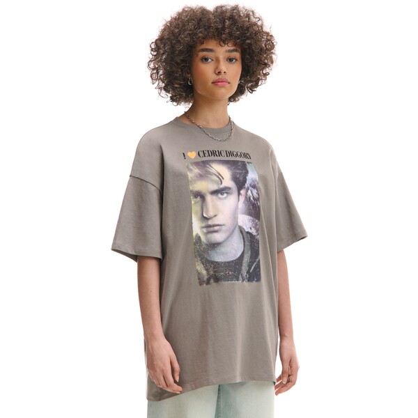 Cropp Szara koszulka z nadrukiem Cedricka 267CV-86X