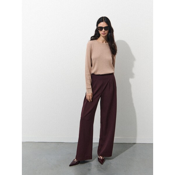 Mohito Beżowy sweter basic z wiskozą 408EQ-08X