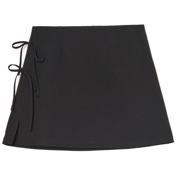 Cropp Czarna spódniczka mini z wiązaniami 375FL-99X