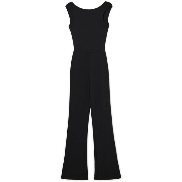 Cropp Czarny kombinezon z odkrytymi plecami 440CT-99X