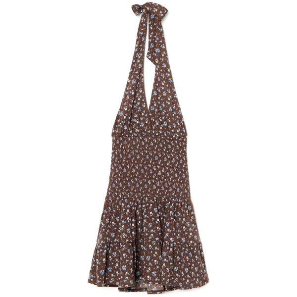 Cropp Kwiatowa sukienka mini z wiązaniem 465CT-MLC