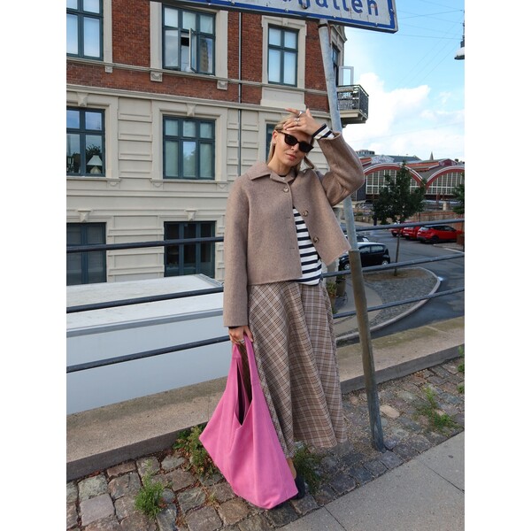 Reserved Zamszowa torebka shopper z saszetką 291GX-41X