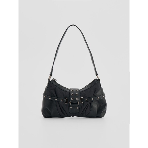 House Mała czarna torebka z metalowymi detalami 110GQ-99X