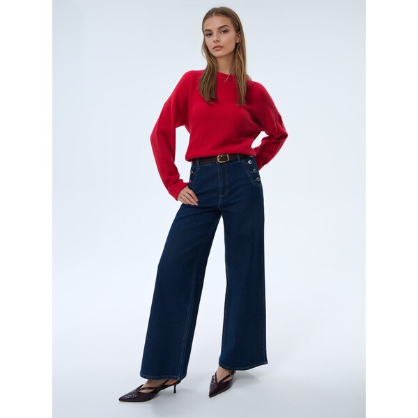 Mohito Czerwony sweter basic 406EQ-33X