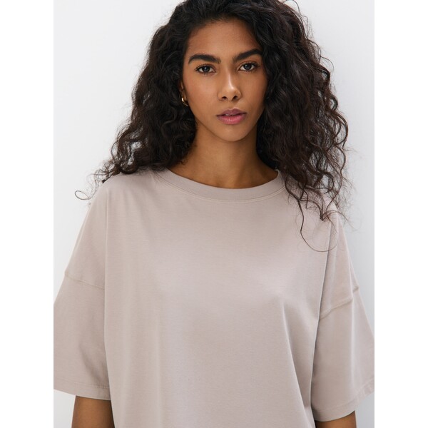 Mohito Bawełniany beżowy t-shirt 766ED-08X