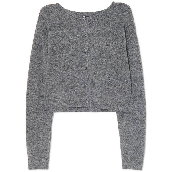 Cropp Melanżowy szary sweter kardigan basic 455FL-90M