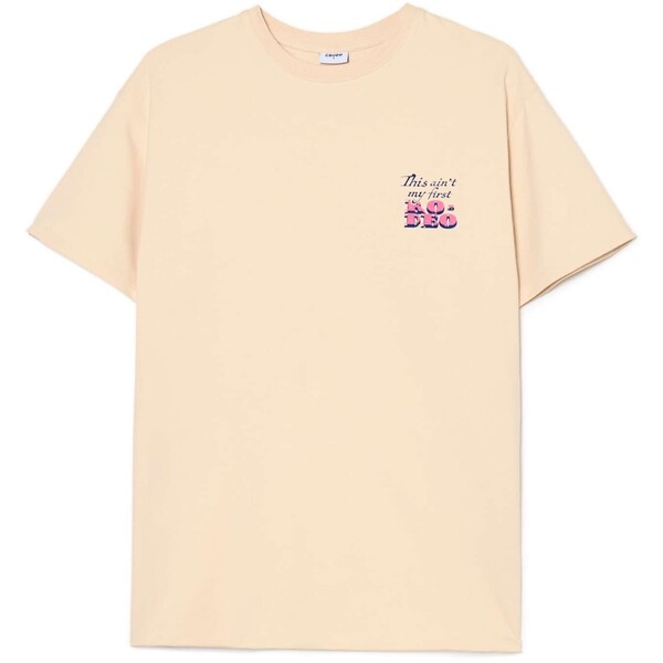 Cropp Koszulka oversize z motywem rodeo 776CU-08X