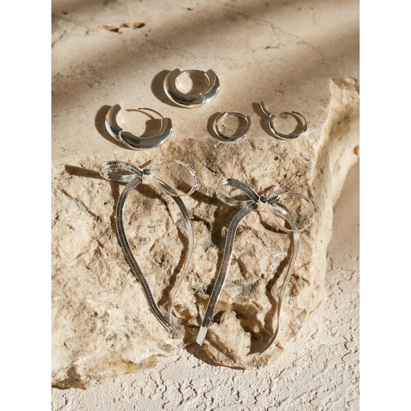 Sinsay Kolczyki 3 pack 029EK-SLV