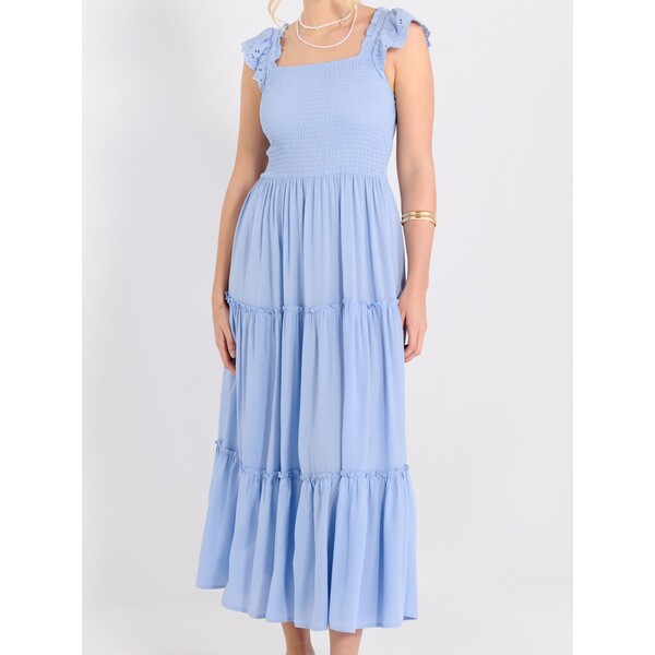 Sinsay Wiskozowa sukienka maxi z efektem stopniowania 490DA-05X