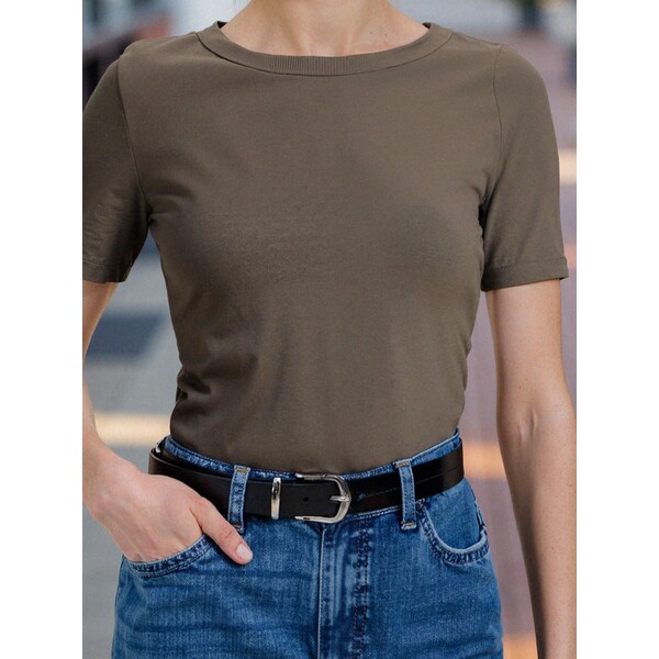 Sinsay Bawełniana koszulka basic 647EU-87J