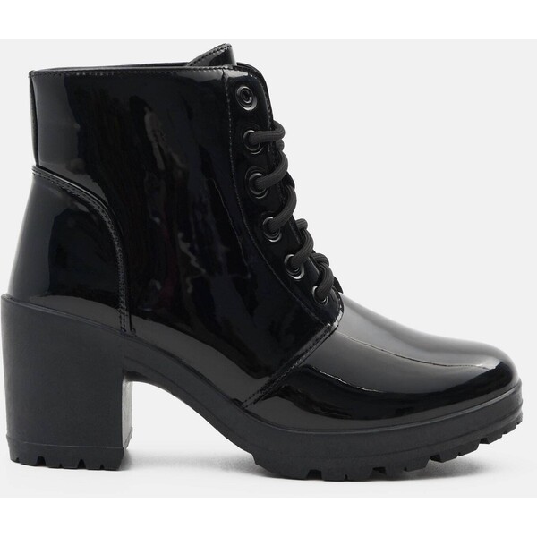 Sinsay Lakierowane botki sznurowane 154FW-99X