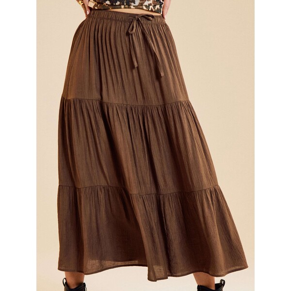 Sinsay Wiskozowa spódnica midi z efektem stopniowania 2298Z-87X