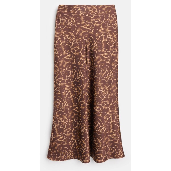 Sinsay Satynowa spódnica midi w panterkę 190FJ-89X