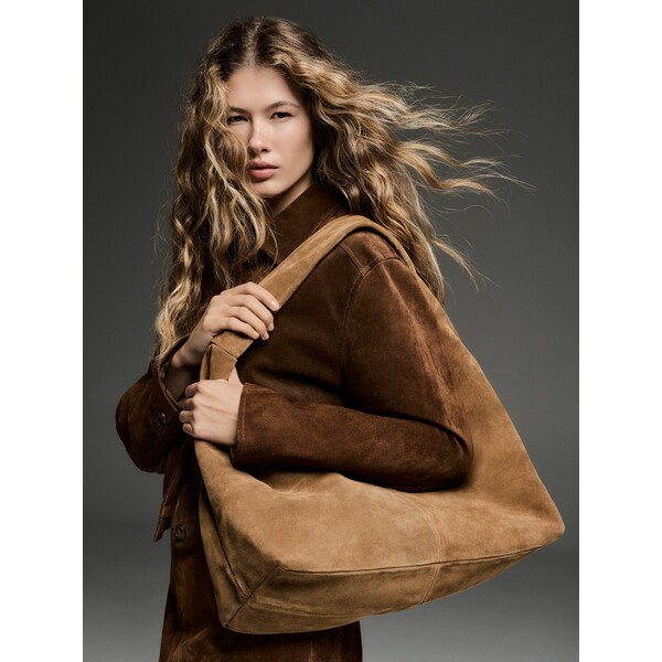 Reserved Zamszowa torebka hobo 737FC-08X