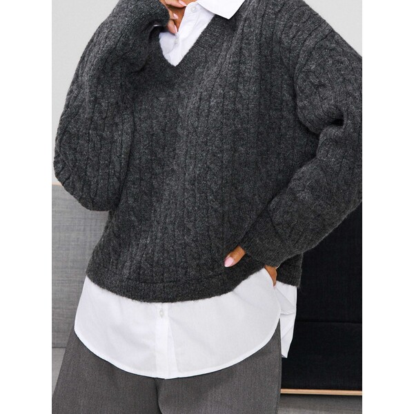 Sinsay Sweter z kołnierzem 191FK-90M