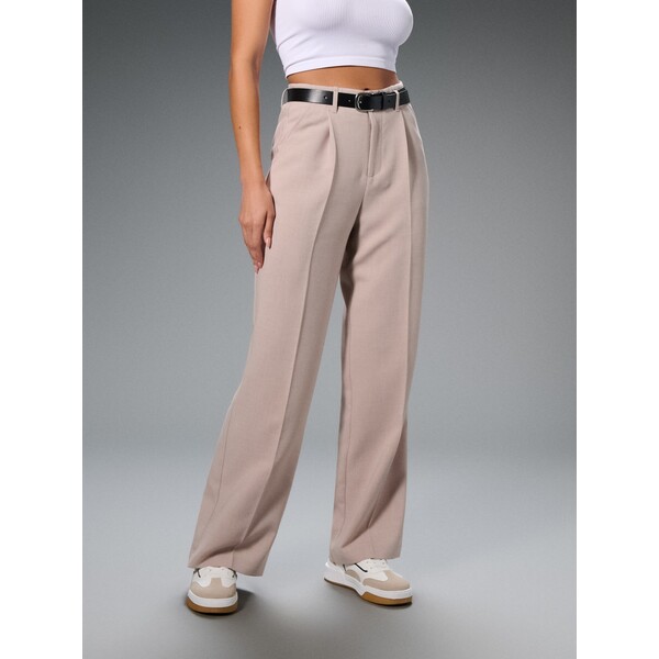 Sinsay Spodnie straight fit z paskiem 742FJ-08M