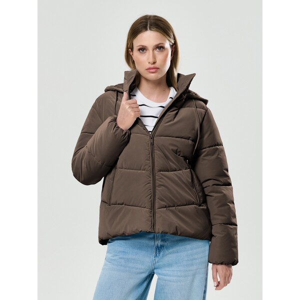 Sinsay Ocieplana kurtka puffer z kapturem 572FH-89X