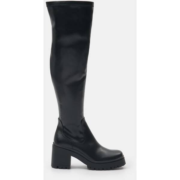 Sinsay Kozaki muszkieterki z imitacji skóry 158FW-99X