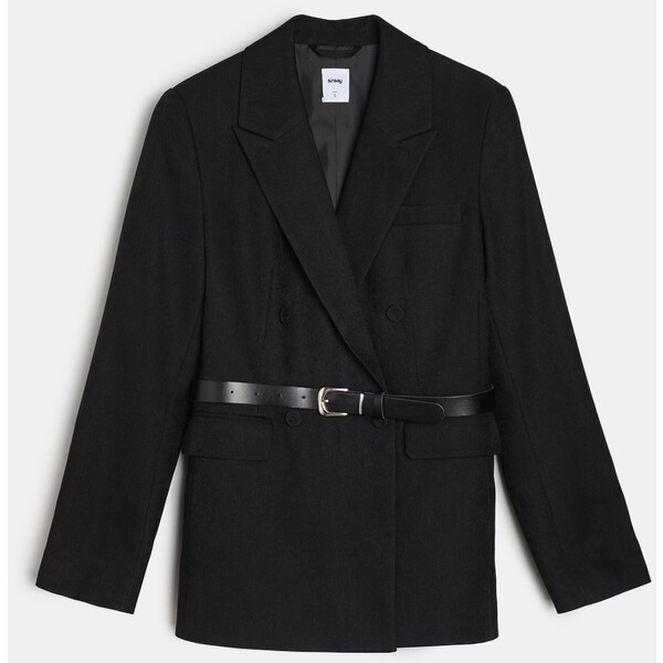 Sinsay Żakiet z paskiem 404GY-99X