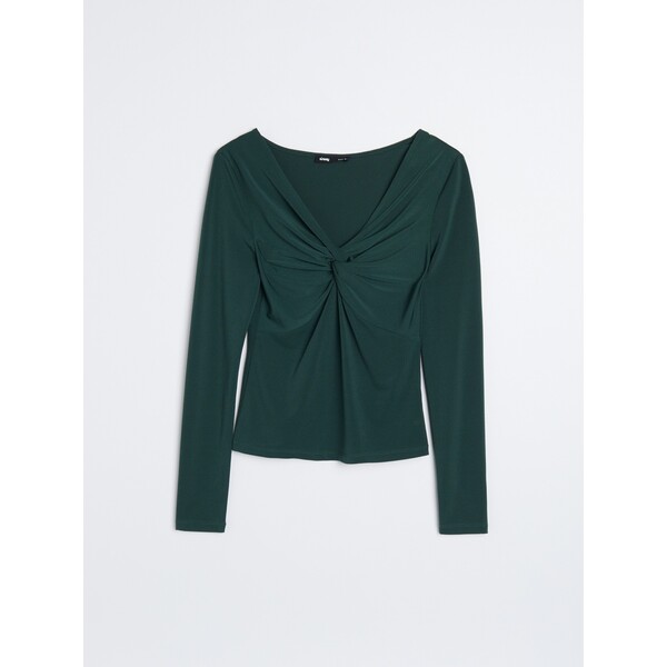 Sinsay Bluzka z dekoracyjnym marszczeniem 722EU-79X