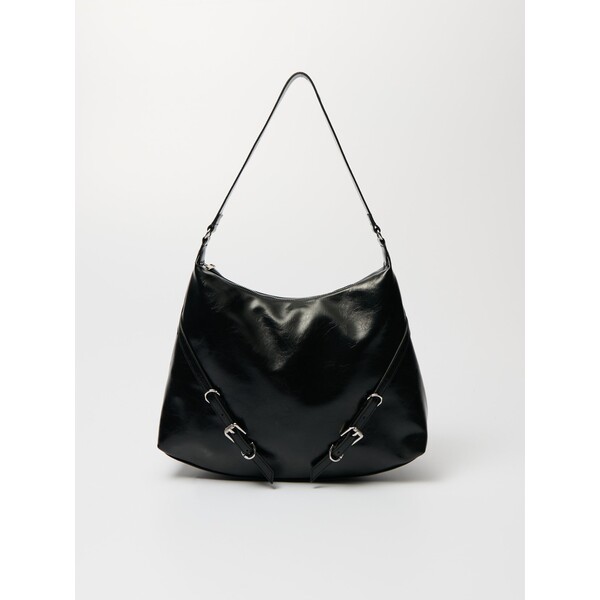 House Czarna torebka z ozdobnymi klamerkami 184BT-99X