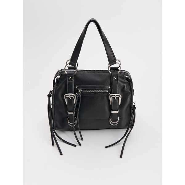 House Czarna torebka shopperka ze sprzączkami 081EA-99X