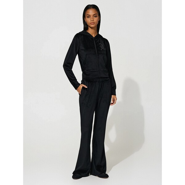 House Czarne spodnie dzwony z napisem Bling Bling na tyle 782HN-99X