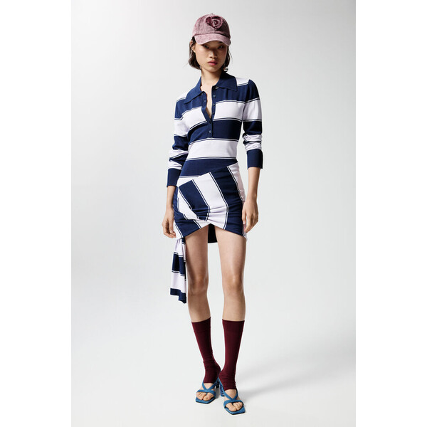 Desigual Sukienka polo w paski 25WWVFX45000